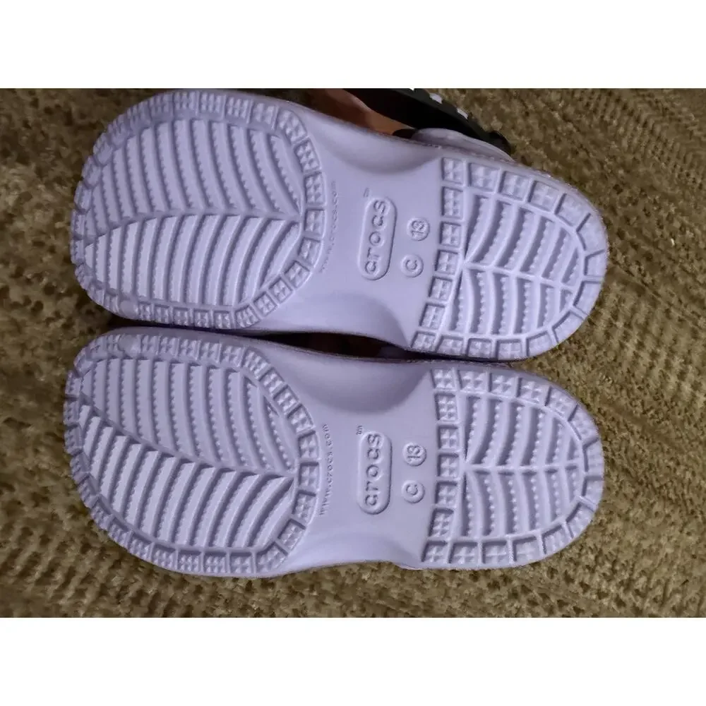 RARE CROCS KIDS Classic IAM Butterfly Clog 211262 Mystic Purple Toddlers Sz 13 C